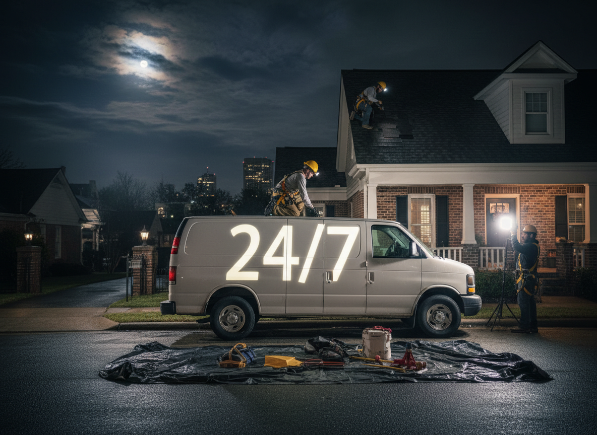 24/7 roofing service in Montgomery