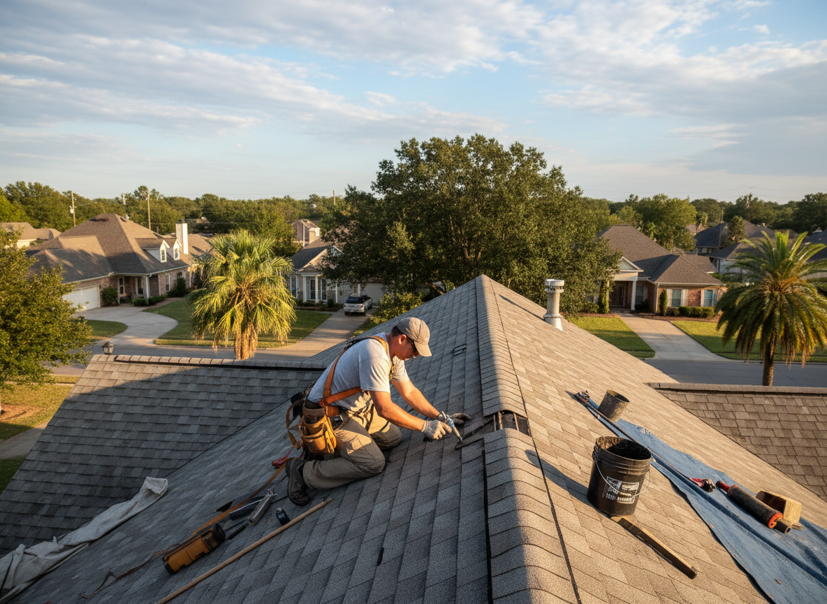 Leaky roof fix in Montgomery